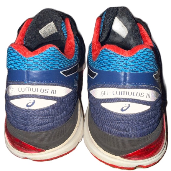 Asics Gel Cumulus 18 Men Running Shoes Size 12 Turquoise Blue New Insoles EUC - Picture 6 of 8